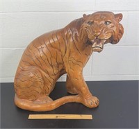 \\Rare Handcrafted Vintage Ceramic Tiger