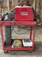 Lincoln Arc Welder With Cart and Accessories