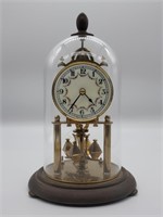 Vintage German Anniversary Clock w/ Glass Dome