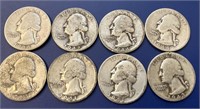 (8) Silver Quarters