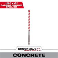 1/4 in. X 4 in. X 6 in. Carbide Concrete Drill Bit