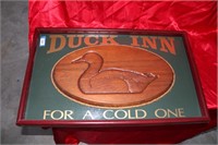 WOODEN DUCK INN FOR A COLD ONE SIGN