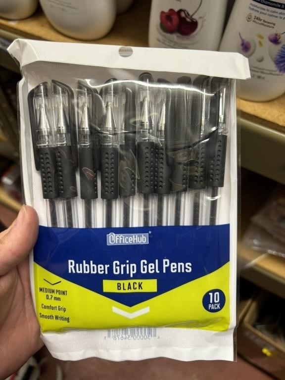 6 Packs of rubber Grip gel pens 10 per pack
