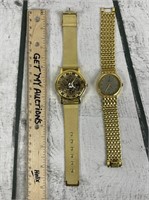 Lot of (2) Gold Tone Wrist Watches