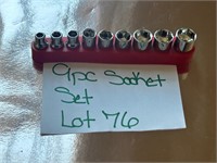 9-pc Socket Set Lot #76