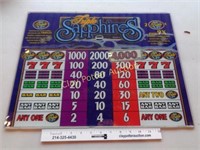 Glass Slot Machine Front - Triple Sapphires