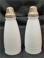 Pr. Milk Glass Empire 5.5" T Salt/Pepper