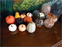 Glass & Other Matrerial Decorative Pumpkins etc