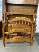 Wooden twin bed