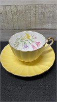 Shelley Bone China Cup & Saucer Hairline Crack In