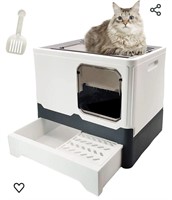 Cat Litter Box with Lid Foldable