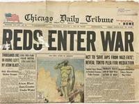 WWII 1945 Chicago Daily Tribune Original Vintage N