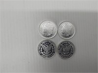 (4) 1 ozt silver rounds