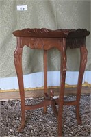 Mid - Century Hand Carved Lamp Table