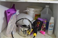 Contents of Shelf, Sprayer and More