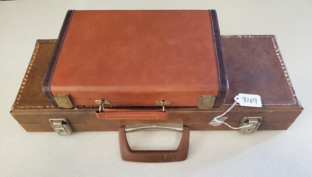 2 Leather Chip Holder Brief Cases