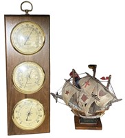 Barometer and Ship Replica
