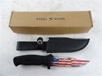 Steel River Model 109 USA Flag Sheath Knife in