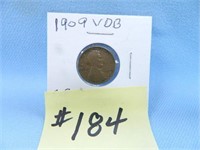1909 VDB Lincoln Cent, Exf-40