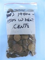 (407) 1940s-50s Wheat Cents