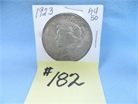 1923 Peace Silver Dollar, AU-50
