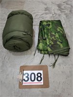 military sleeping bag & blanket