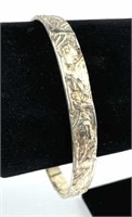 925 Sterling Art Deco Bangle Bracelet
