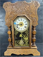 TALL HEAVY CARVED KITCHEN CLOCK
