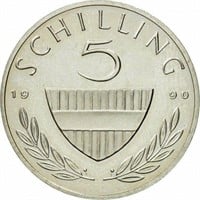 Austria 5 schilling, 1990