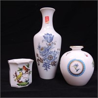 Decorative Vases w/ Flower & Bird Design