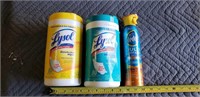 Lysol Wipes and Pledge (opened)