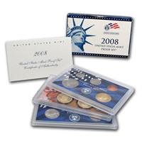 2008 Mint Proof Set In Original Case! 14 Coins Ins