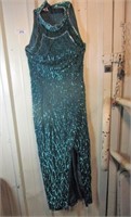 Vintage Lawrence Kazar Beaded Evening Gown