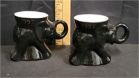 1997 Frankoma GOP Elephant Mugs