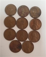 (11)  1927 D Wheat Pennies