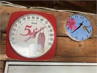 Coke thermometer and clock