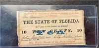 1863 FLORIDA 10 CENT NOTE