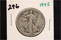 1945 WALKING LIBERTY HALF DOLLAR COIN