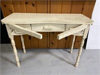 Antique white wood sewing desk