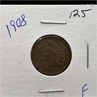1908 INDIAN HEAD PENNY CENT