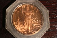 200 YEARS OF LIBERTY COPPER COLORED COIN