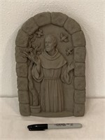 St. Francis Concrete Wall Hanging