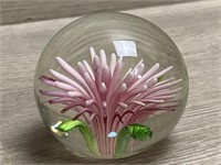 Floral Glass Paperweight