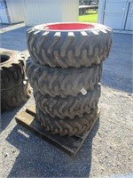(4) New 10-16.5 Tires/Wheels for Bobcat/Kubota