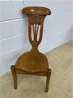High Back Oak Chair