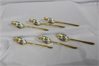 Enamel Gold Plated Spoons