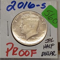 2016-S Proof JFK Half $1 Dollar