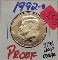 1992-S Proof JFK Half $1 Dollar