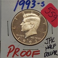 1993-S Proof JFK Half $1 Dollar