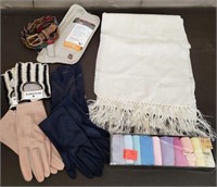 Ladies Scarf, Gloves, Leather Belt, RFID Waist